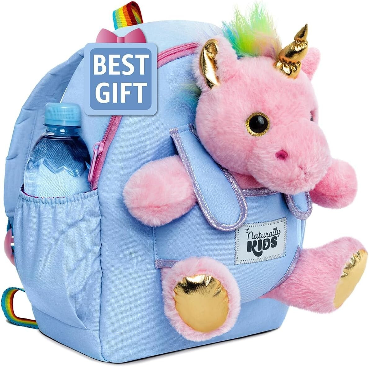 Adorable Unicorn Backpack for Girls 4-6 with Removable Toy – Perfect Gift!