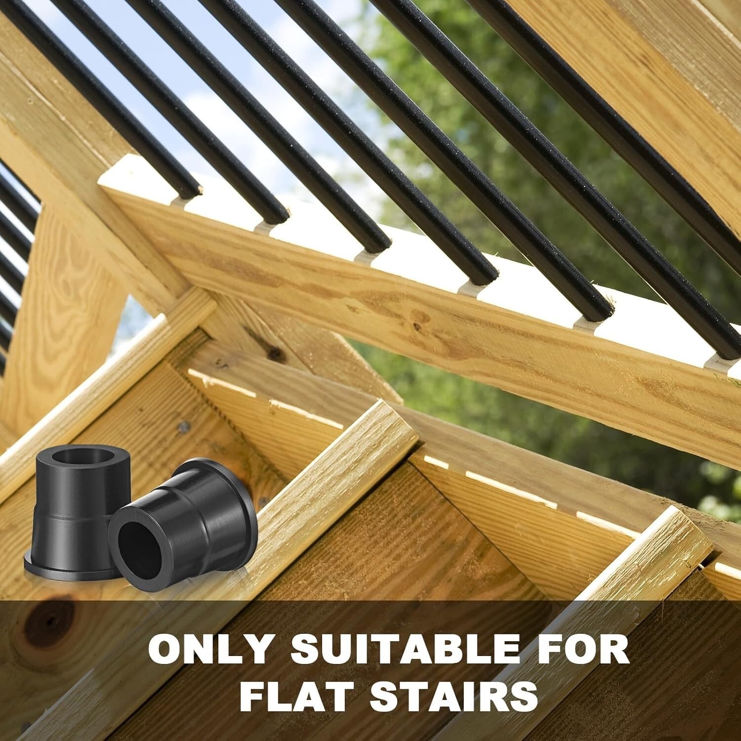 Heavy-Duty 600 Pack of Black Plastic Baluster Connectors for Indoor/Outdoor Use