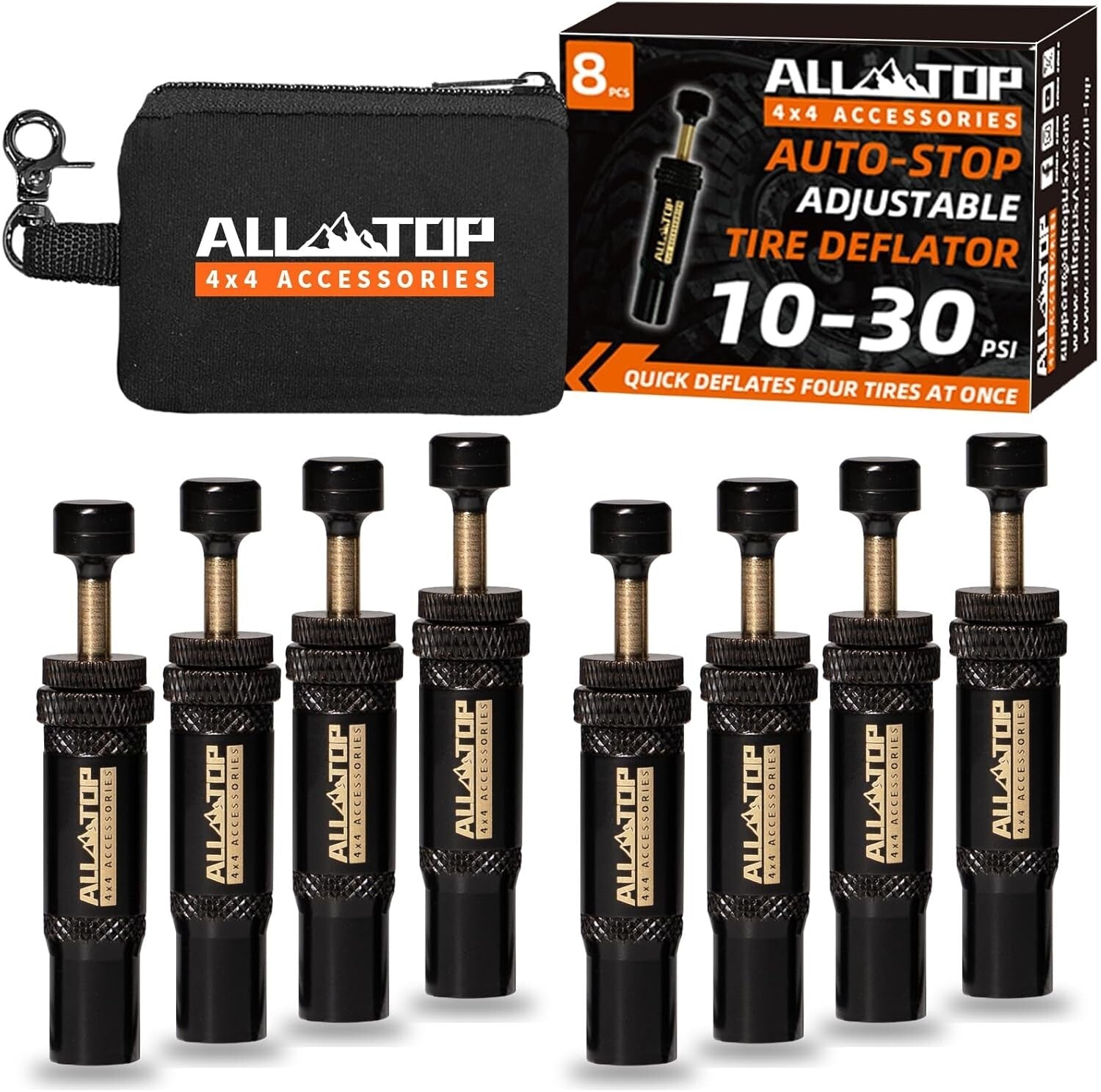 Adjustable Auto-Stop Tire Deflator Kit 10-30 PSI - Offroad Adventure Essential
