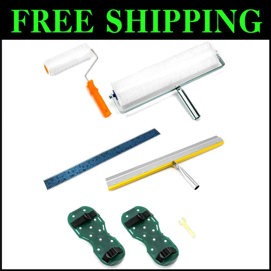 High-Strength Self-Leveling Tool Set: Spikes, Rollers, and Scraper Included