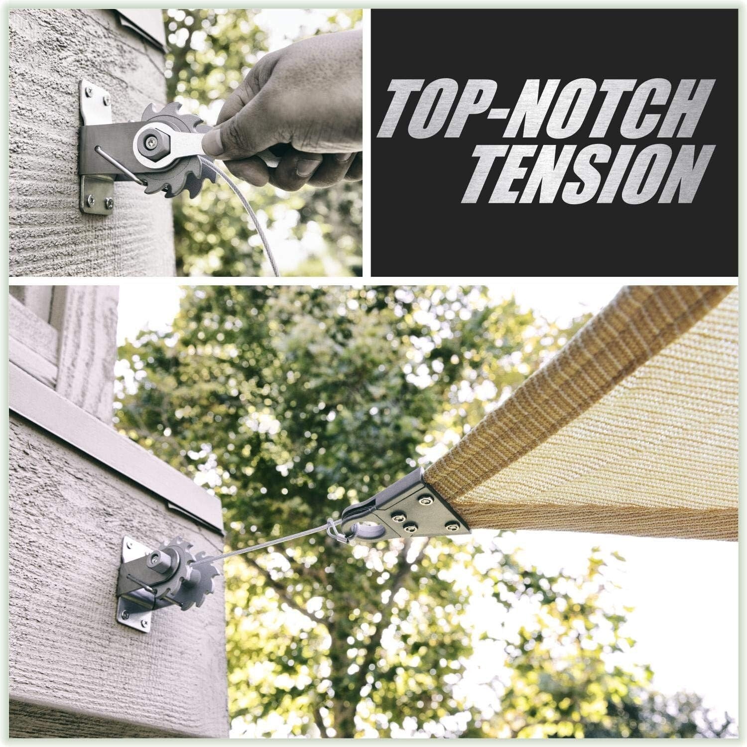 Easy-Tensioning Canopy Hardware Kit with Winch for Custom Shade Solutions