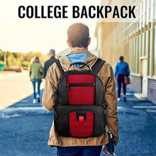 Load image into Gallery viewer, Extra Large 50L Water-Resistant Travel Laptop Backpack with USB Port, Bright Red