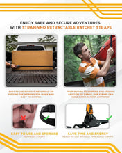 Load image into Gallery viewer, Durable 1 in x 10 ft Tie-Down Straps, 500lbs Load Limit - Ultimate Reliability