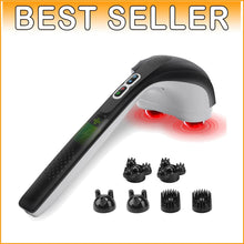 Load image into Gallery viewer, Portable Percussion Massager with 3 Heat-Enabled Dual Heads for Full-Body Relief