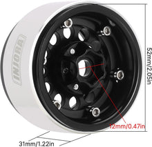 Load image into Gallery viewer, Super Heavy 1.9" Beadlock Wheel Rim in Brass-Aluminum Mix for 1/10 RC Crawlers