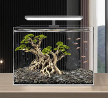 Load image into Gallery viewer, Handmade Bonsai Tree Aquarium Decor with Faux Moss - Stunning Sandstone Design