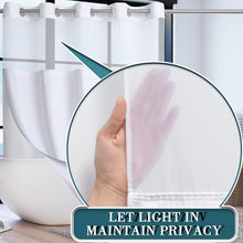Load image into Gallery viewer, Luxurious 84-Inch Waterproof Shower Curtain with Removable Liner - White Waffle