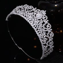 Load image into Gallery viewer, Lightweight Bridal Tiara with Secure Pin Loops - Perfect for Weddings &amp; Events