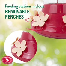 Load image into Gallery viewer, Pack of 2 Red Glass Hummingbird Feeders - Easy Top-Fill with Ant Protection