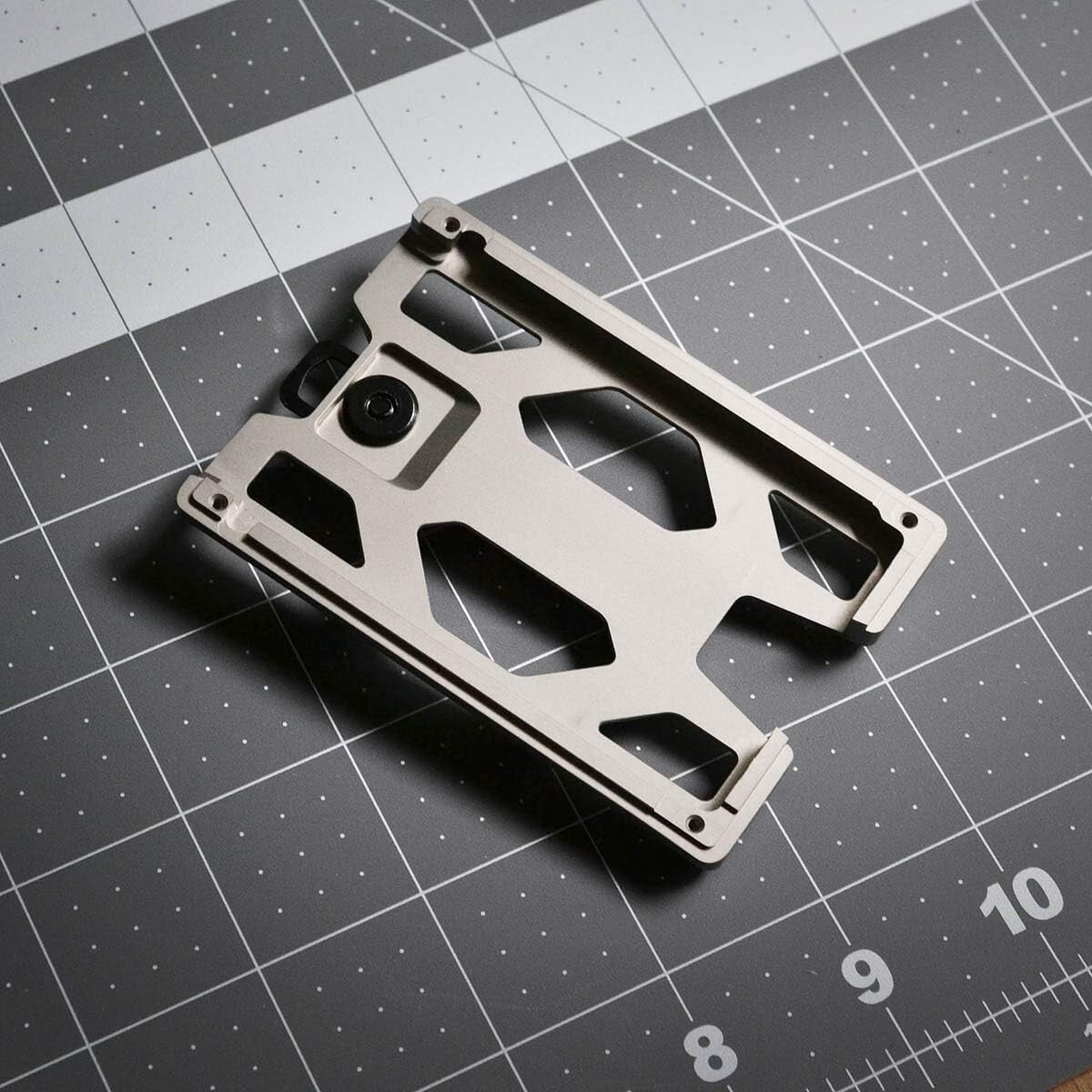 Water-Resistant Titanium ID Card Holder with Spring-Loaded 4 Card Capacity Clip