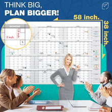 Load image into Gallery viewer, Expansive 2025 Undated Dry Erase Calendar - Ideal for Home, Office &amp; Classroom