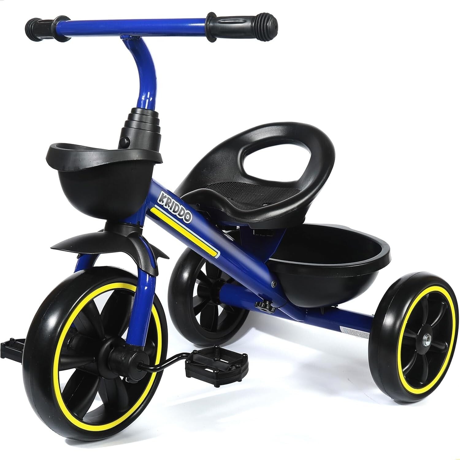 Blue Kids Trike for 2-4 Year Olds - Ergonomic Design & Roll-Over Prevention
