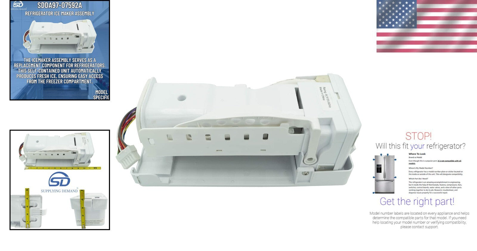 DA97-2051096 Model-Specific Refrigerator Ice Maker Assembly - Easy Install