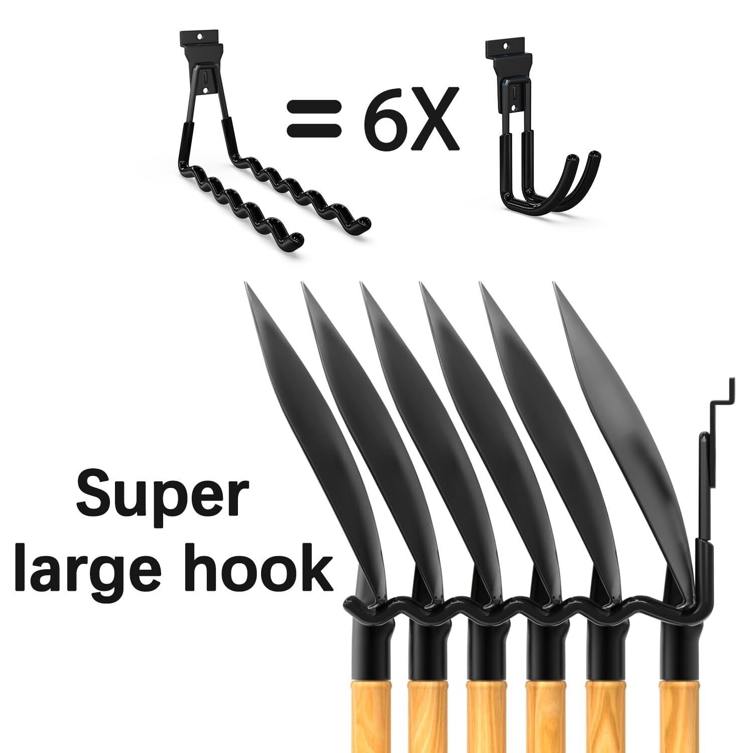 18-Piece Heavy-Duty Slatwall Hook Set - Multi-Sized Space Savers in Black