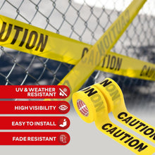Load image into Gallery viewer, Weatherproof Yellow Caution Tape - 6-Pack, Ideal for Construction and Events