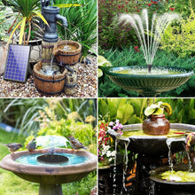 Load image into Gallery viewer, DIY Solar Water Pump Kit for Bird Baths with Long Cable &amp; Multiple Spray Options