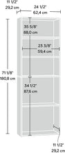 Load image into Gallery viewer, Traditional 5-Shelf Bookcase with Adjustable Components in Brook Cherry Finish