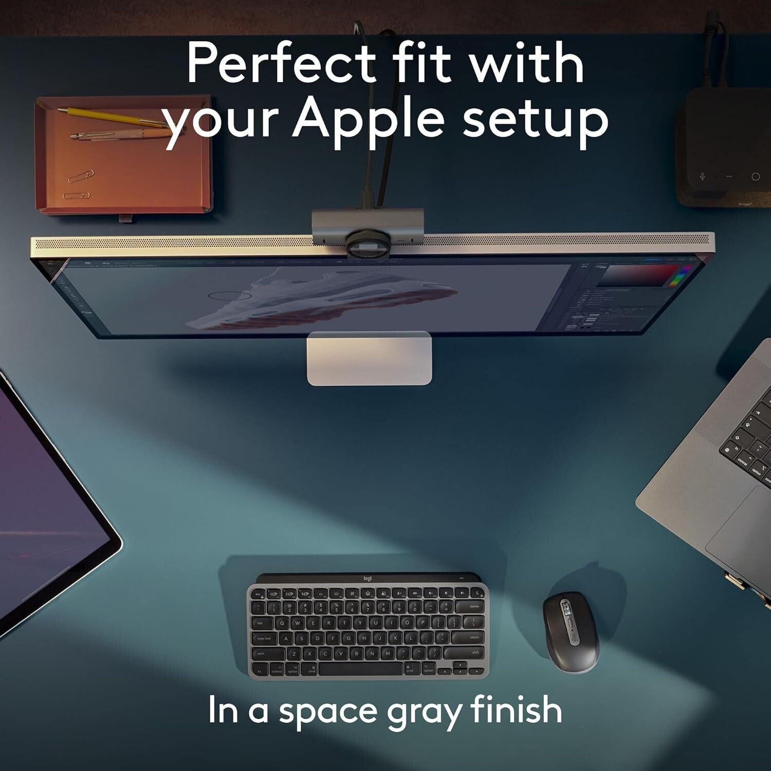 MX Keys Mini for Mac - Compact Wireless Keyboard with Backlit Keys, Space Grey