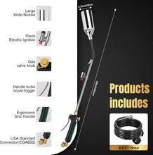 Load image into Gallery viewer, 1,200,000 BTU Propane Weed Torch Kit with 30-Inch Flame for Eco-Friendly Weeding