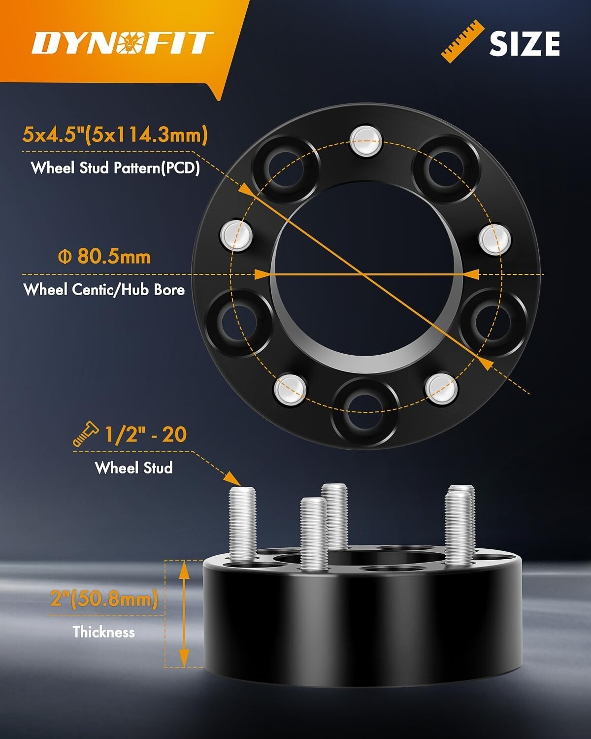 2" Aluminum Wheel Spacers - Fit for Cherokee & Mustang - Improve Stability