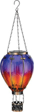 Load image into Gallery viewer, Eco-Friendly Purple Hot Air Balloon Solar Lantern - Charming Garden Illumination