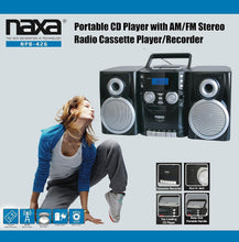 Load image into Gallery viewer, Portable CD Player Boombox with Detachable Speakers &amp; AM/FM Stereo Radio