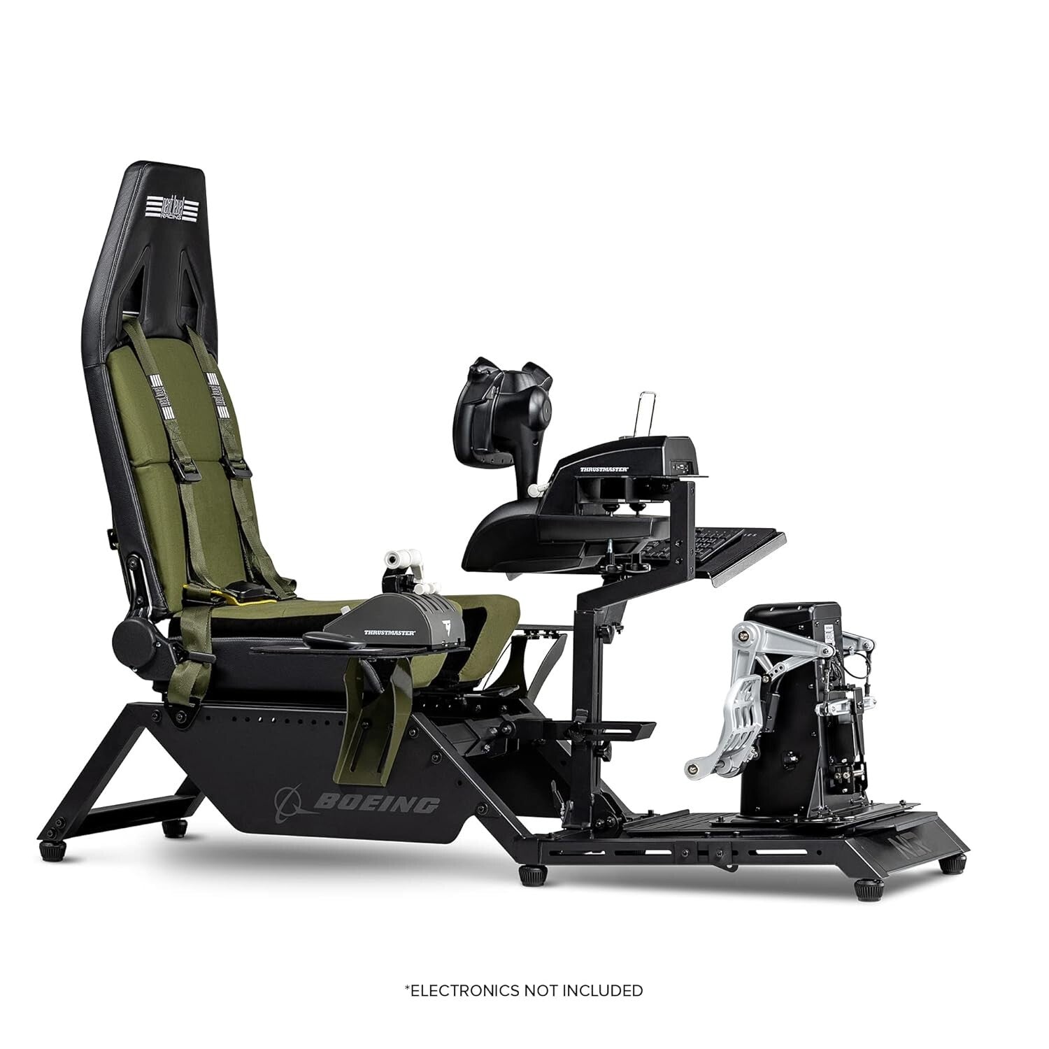 Next Level Boeing Flight Simulator Cockpit: Military Green for Immersive Gaming