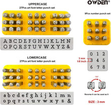 Load image into Gallery viewer, Artisan Metal Stamps Set with Hammer &amp; Bench Block: Perfect for Custom Jewelry