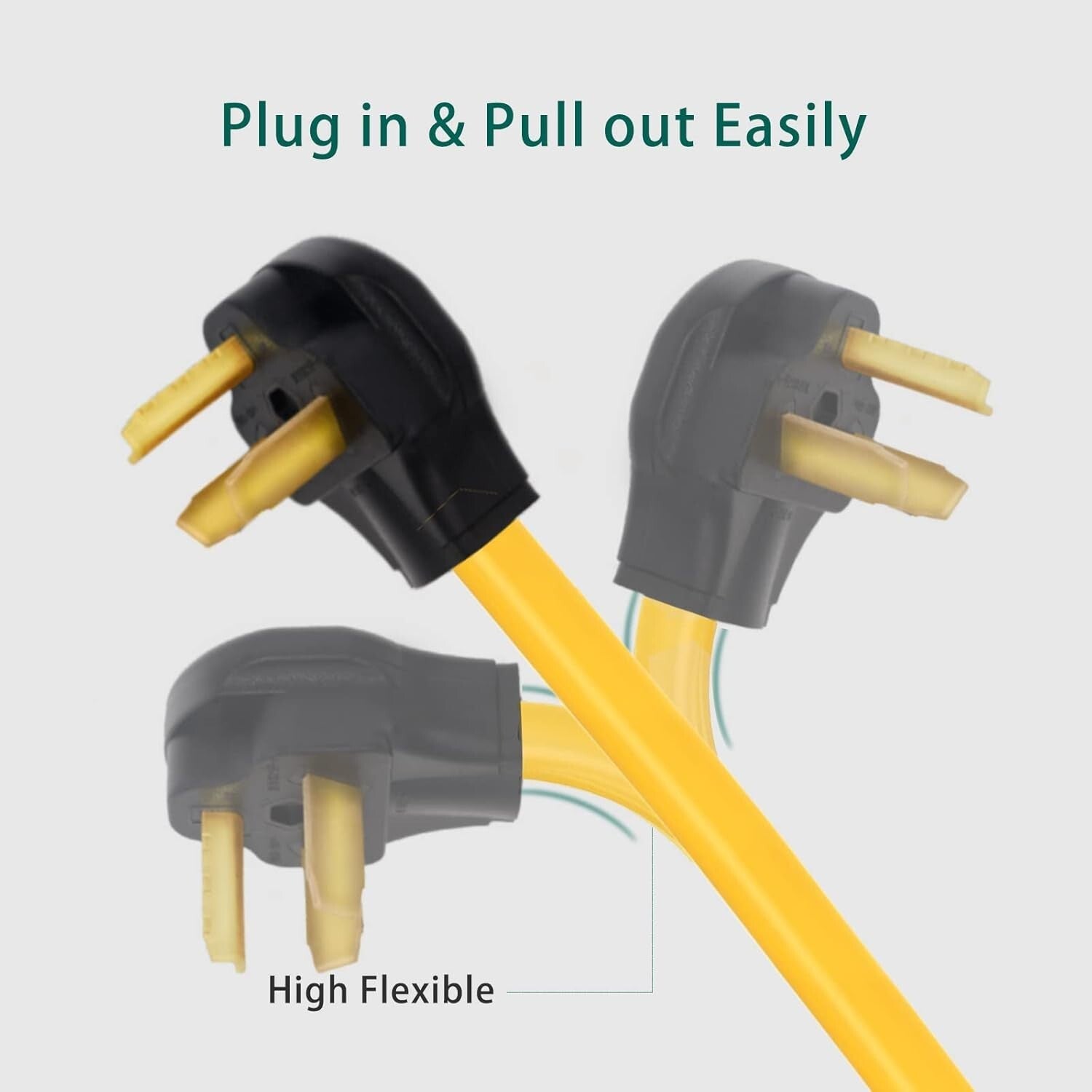 10 Gauge 50FT NEMA 14-30 Extension Cord - Ideal for Dryers and Level 2 Charging