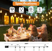 Load image into Gallery viewer, Stylish 200FT LED Edison String Lights with 3 Modes for Indoor &amp; Outdoor Use