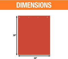 Load image into Gallery viewer, Universal Fit Super Durable Red Polymer Mud Flaps - 24x30 for Trucks &amp; Trailers