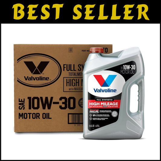 MaxLife Technology 10W-30 Full Synthetic Motor Oil - 15 QT Case for High Mileage