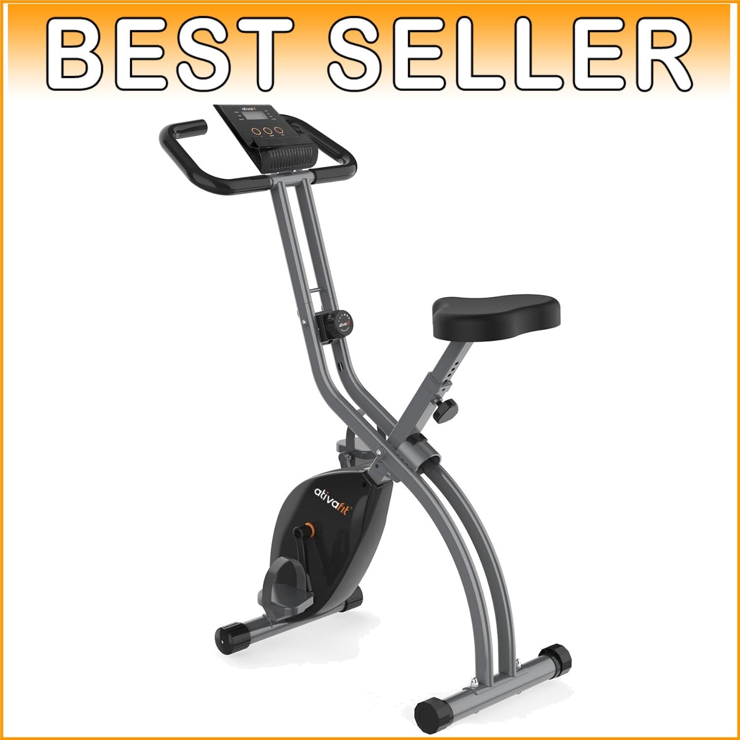 Durable Alloy Steel Folding Exercise Bike with Resistance Bands for All Heights