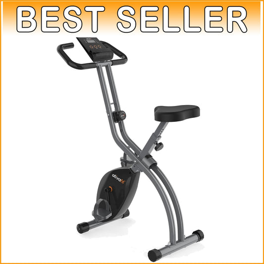 Durable Alloy Steel Folding Exercise Bike with Resistance Bands for All Heights