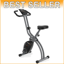 Load image into Gallery viewer, Durable Alloy Steel Folding Exercise Bike with Resistance Bands for All Heights