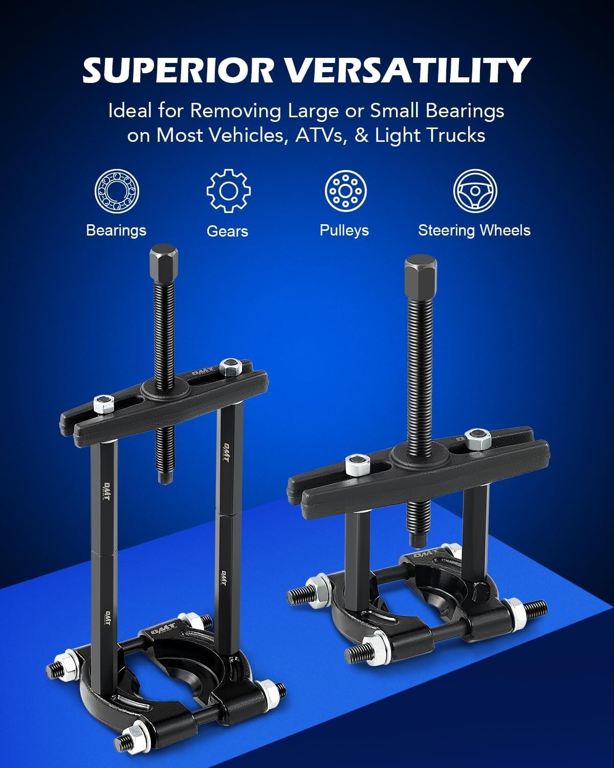 Premium 5 Ton Capacity Bearing Puller Kit - Includes 2" & 3" Separator Jaws