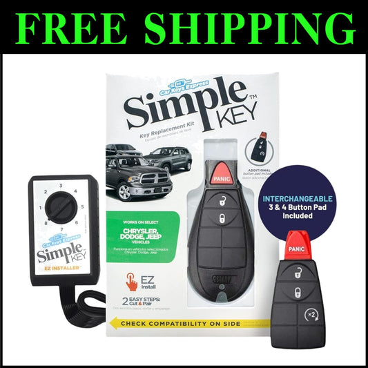 Lightweight Key Fob Programmer Compatible with Chrysler, Dodge, Jeep, Ram Models