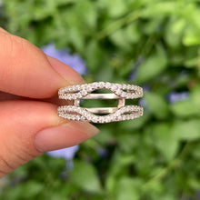 Load image into Gallery viewer, Elegant Sterling Silver Ring Enhancer with AAAAA CZ - Perfect for Any Occasion