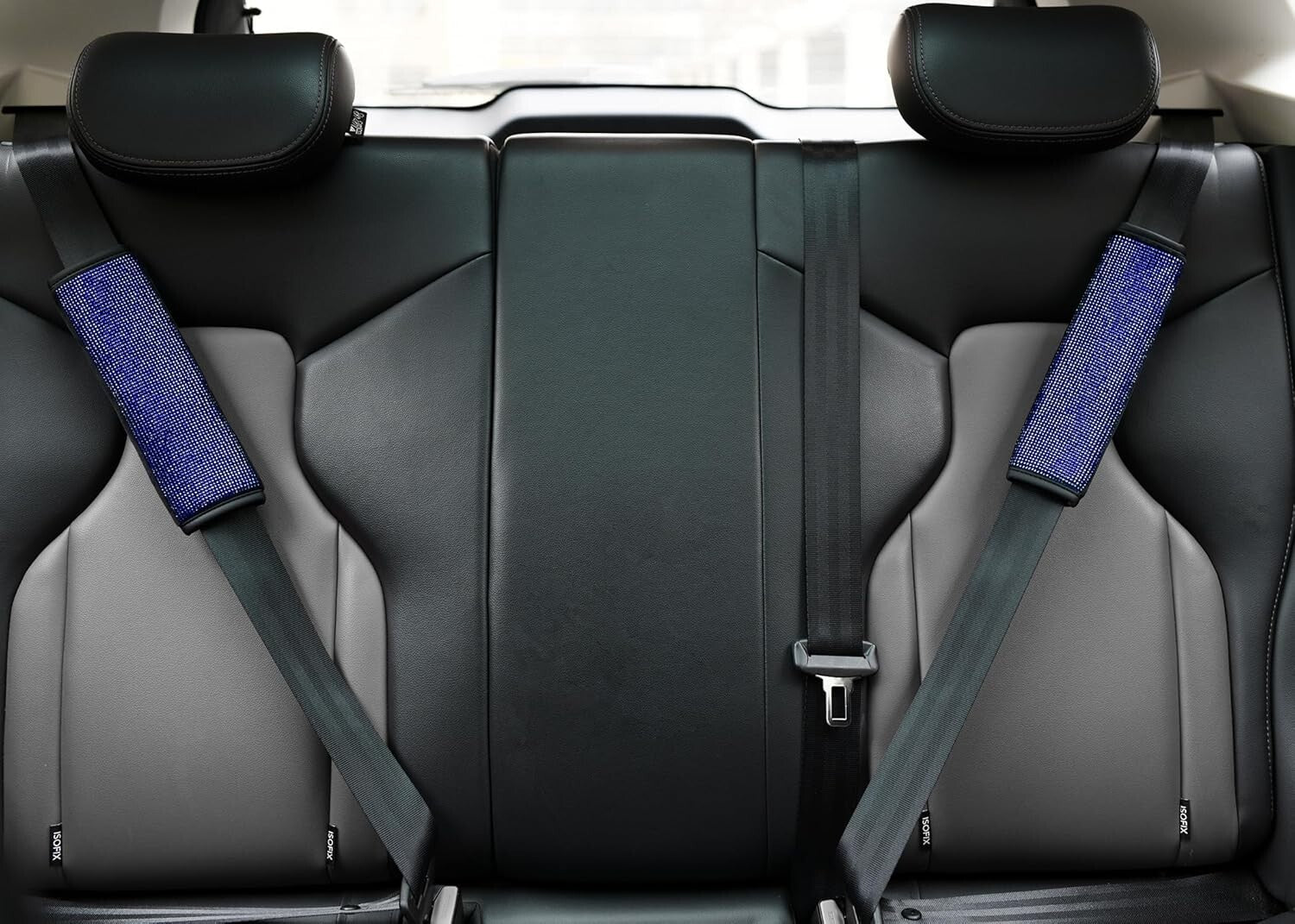 9-Piece Luxury Bling Car Accessory Set with Diamond Steering Wheel Cover