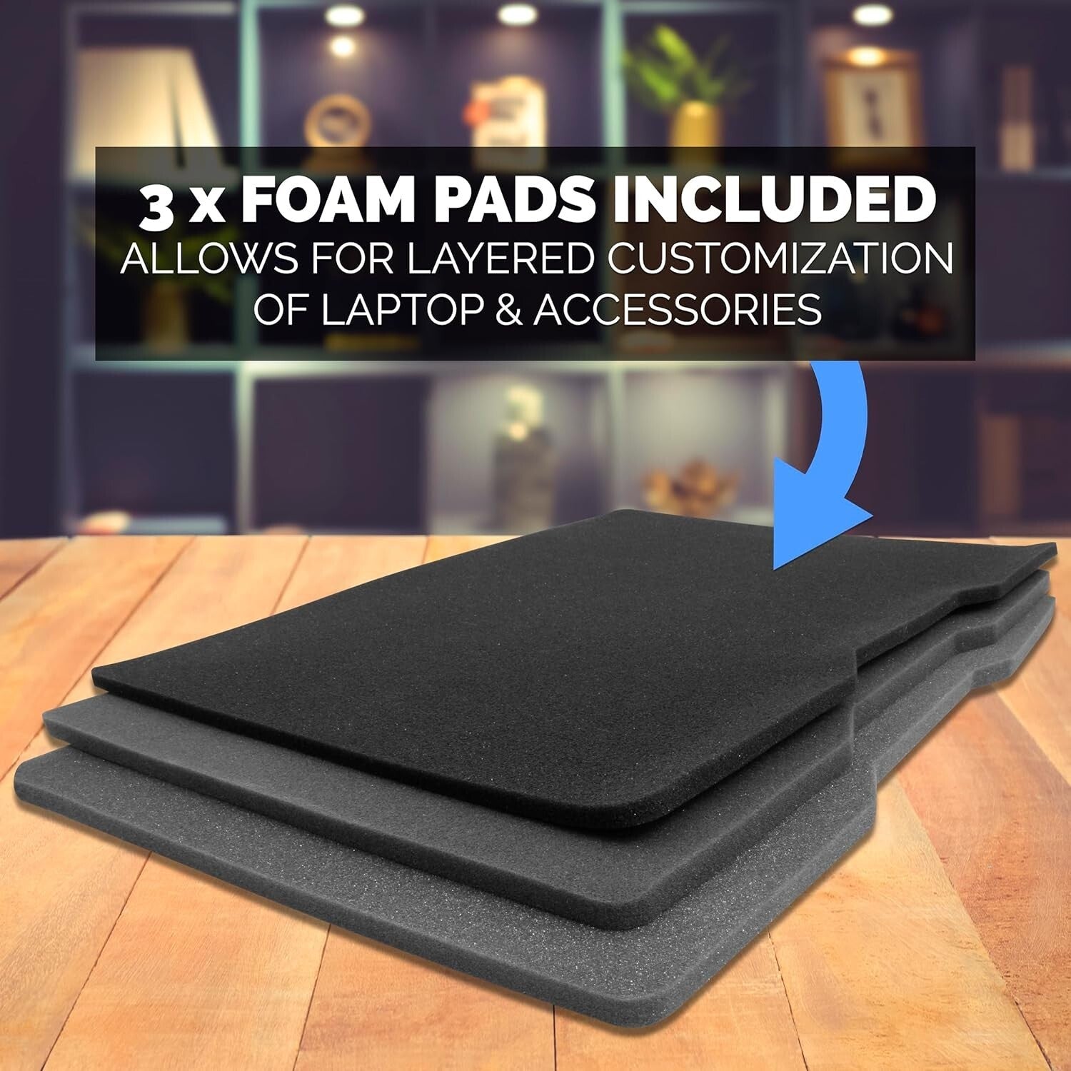 Durable Waterproof Hard Case with Foam for 15-17" Gaming Laptops - Secure Travel