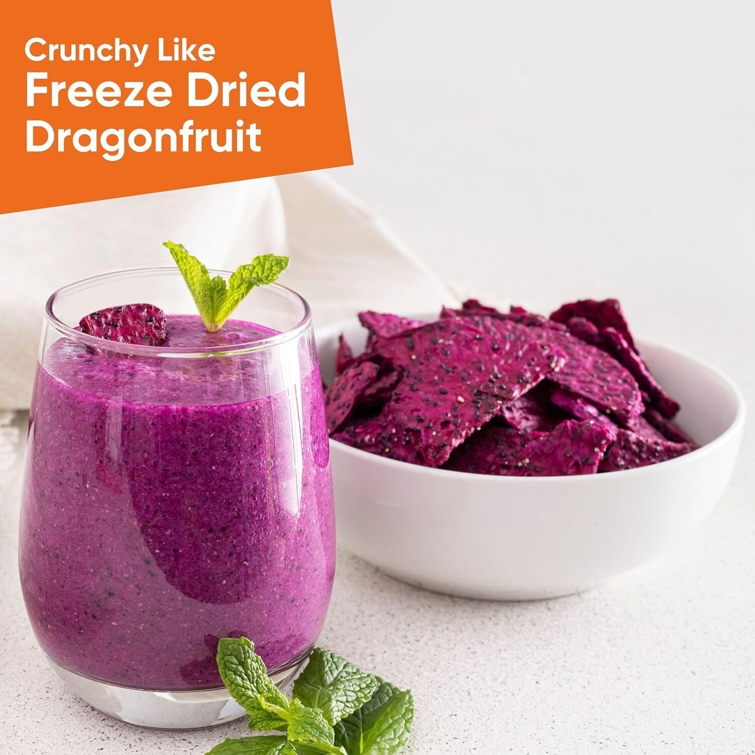 Crunchy 100% Pure Red Dragon Fruit Chips - Gluten-Free Snack & Drink Enhancer