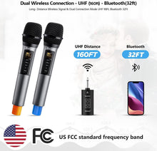 Load image into Gallery viewer, Echo &amp; Treble Wireless Microphone – 160FT Range for Perfect Performances