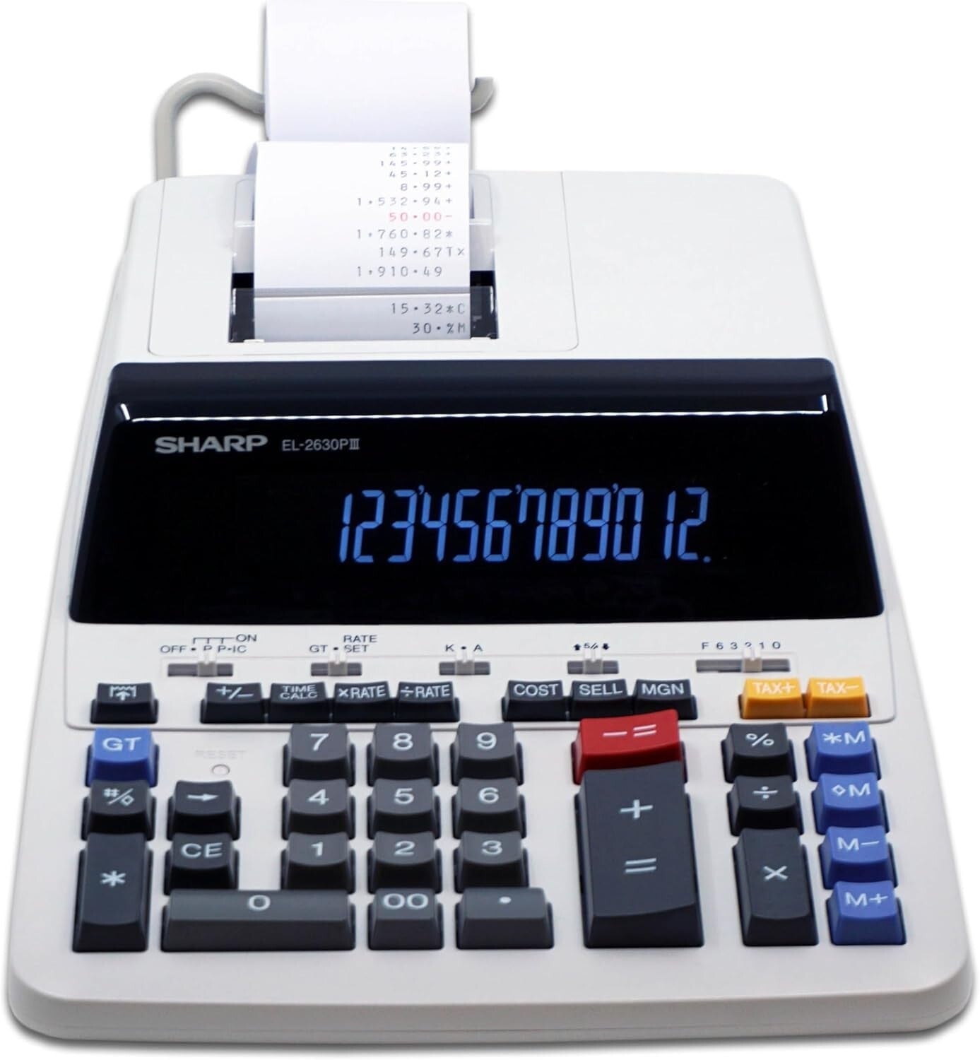 EL-2630PIII 12-Digit Printing Calculator with Fluorescent Display & Fast Output