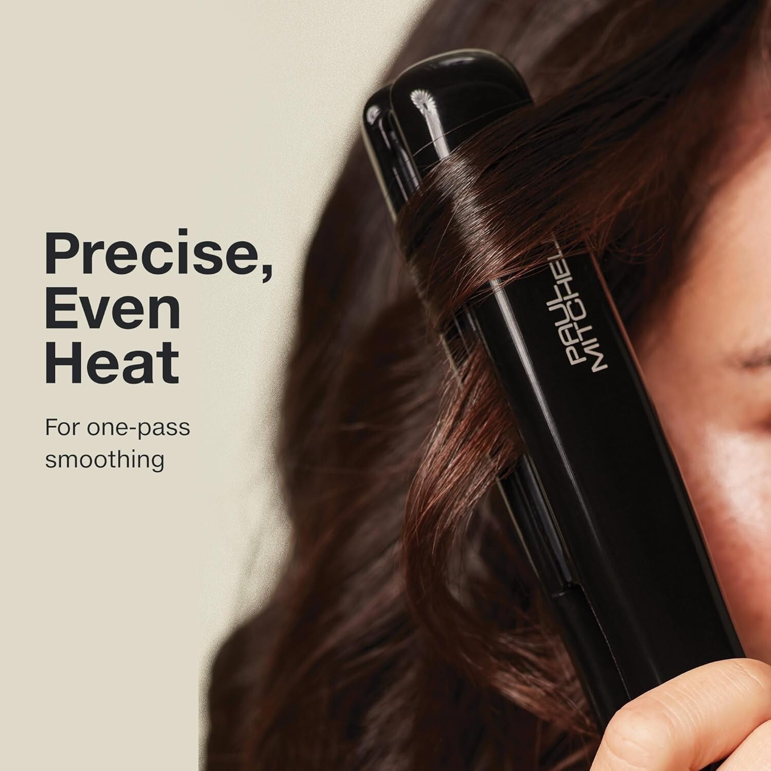 1" Ceramic Flat Iron with Adjustable Heat for Curling and Straightening Hair