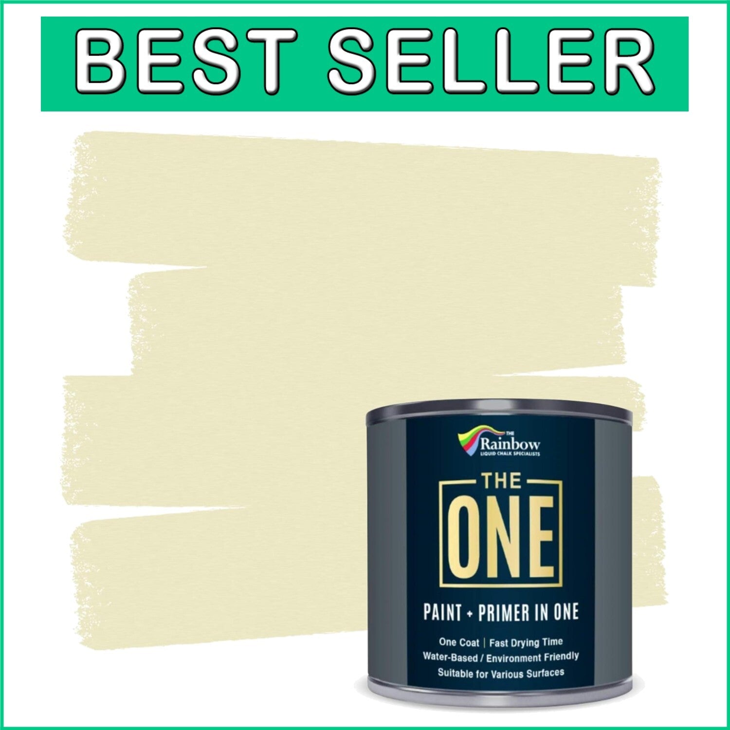 Cream Gloss Paint & Primer for Furniture, Cabinets, and More - 2.5L Value