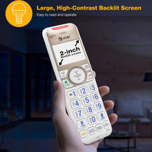 Load image into Gallery viewer, Champagne Gold/White Cordless Phone with Intercom and Digital Answering System