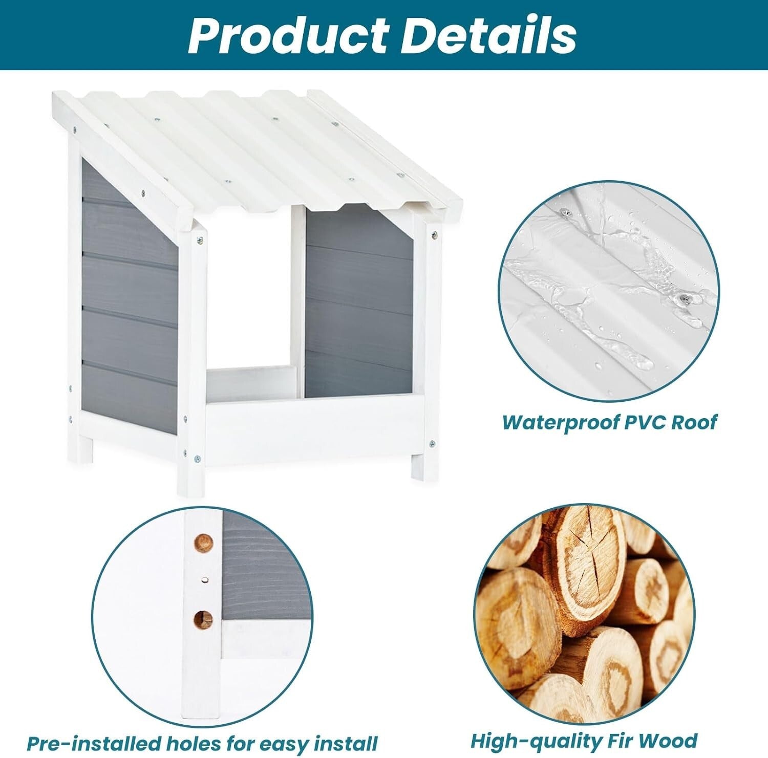 Weather-Resistant Chicken Nesting Box with Easy Installation - Modern Design
