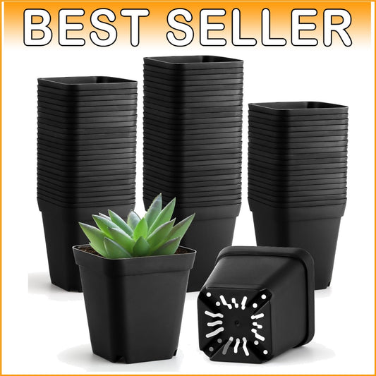 Durable 3.5 Inch Small Plant Pots - 120 Pack with Drainage Holes for Succulents