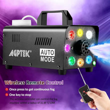Load image into Gallery viewer, Odorless 500W Fog Machine with LED Lights &amp; Wireless Control - Perfect for Stage