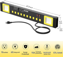 Load image into Gallery viewer, Versatile 10 Outlet Surge Protector with USB &amp; LED Worklight - Garage/Office Use